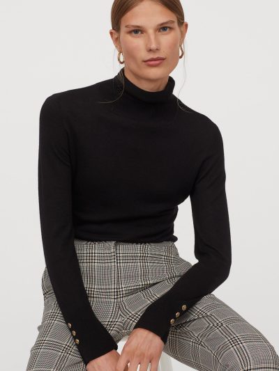 Ecru Stripe Lace Trim Tee